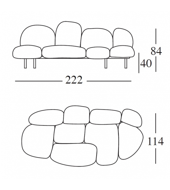 Ready for shipping - Cipria Edra Sofa