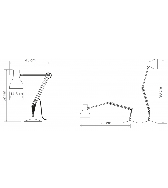 Type 75 Desk Editions Anglepoise Table Lamp