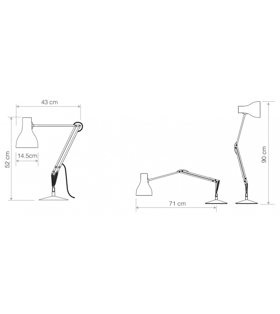 Type 75 Desk "Margaret Howell Edition" Anglepoise Lampada da Tavolo