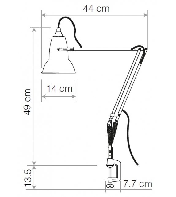 Original 1227 Desk Clamp Anglepoise Tischleuchte