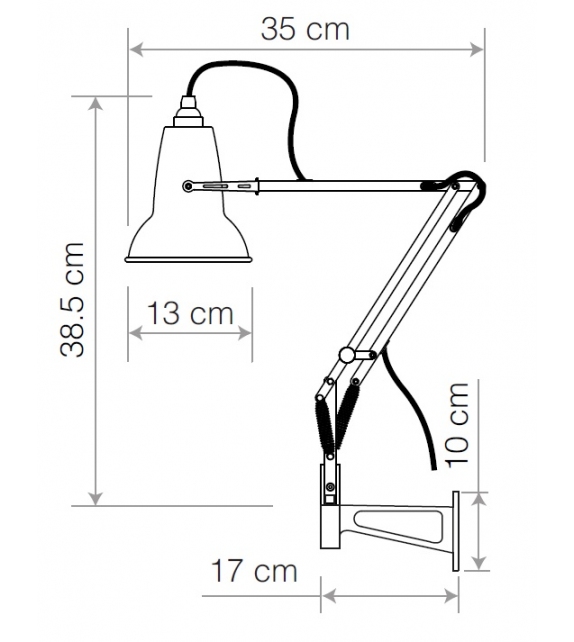 Original 1227 Mini Mounted Anglepoise Lámpara de Pared