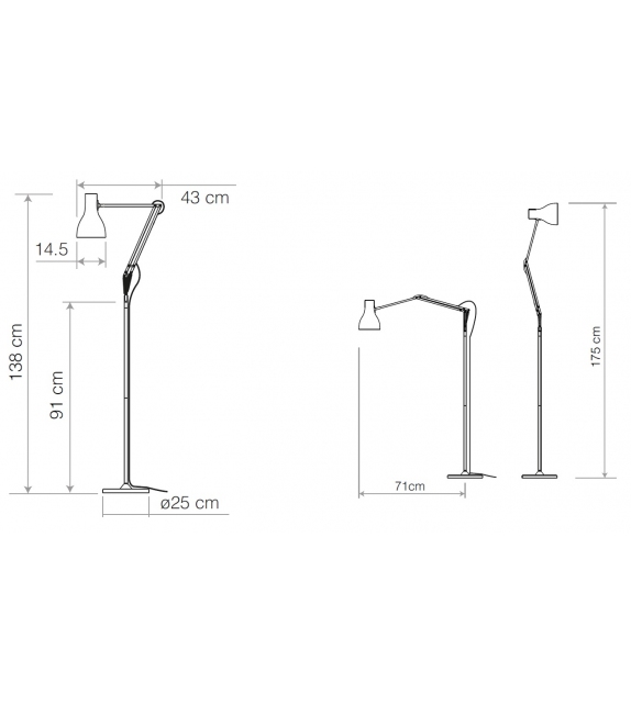 Type 75 "Paul Smith Editions" Anglepoise Lampada da Terra