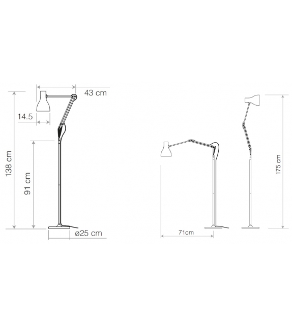 Type 75 "Margaret Howell Edition" Anglepoise Floor Lamp