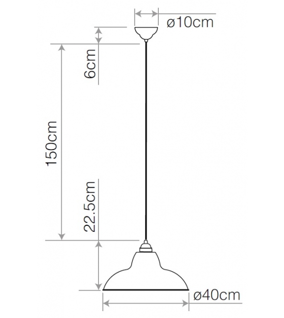 Original 1227 Midi Wide Anglepoise Hängeleuchte