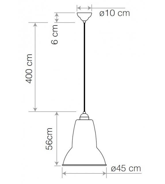 Original 1227 Giant Anglepoise Hängeleuchte