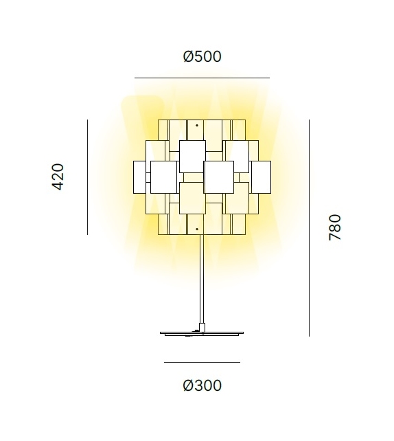 Sun Quadrifoglio Group Table Lamp