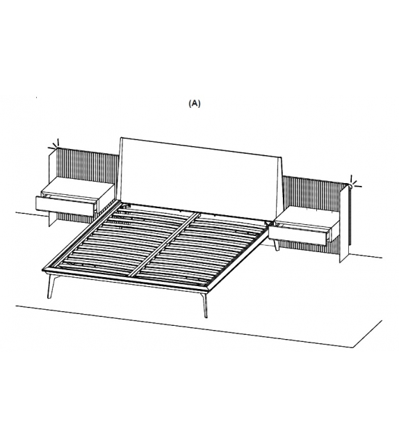 Versandfertig - Xilo 2 + Defile Alf DaFrè Bett mit Boiserie