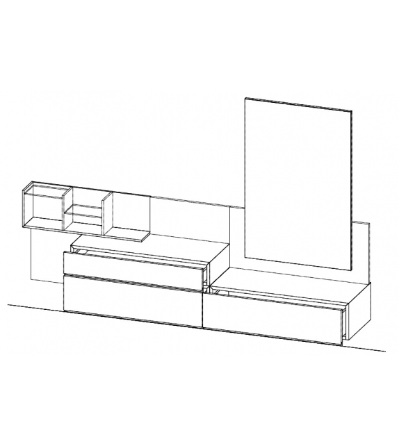 Ready for shipping - By Side + Suite System 2 Alf DaFrè Sistema Nocturno