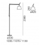 Versandfertig - Tolomeo Mega Pergamena Artemide Stehleuchte