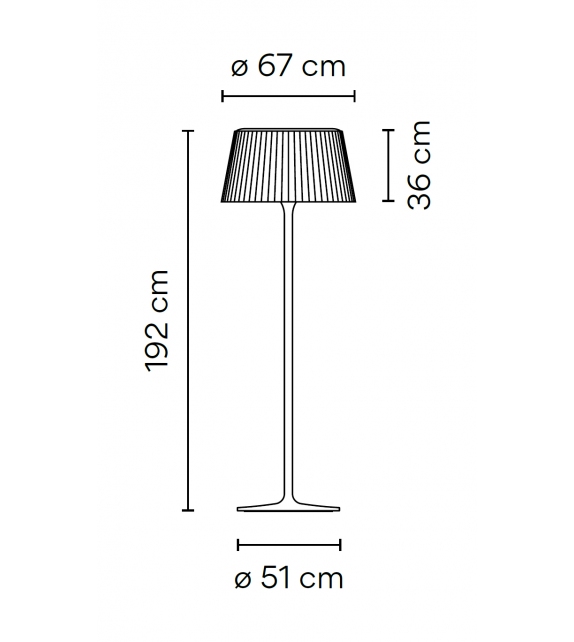 Plis Vibia Outdoor Floor Lamp