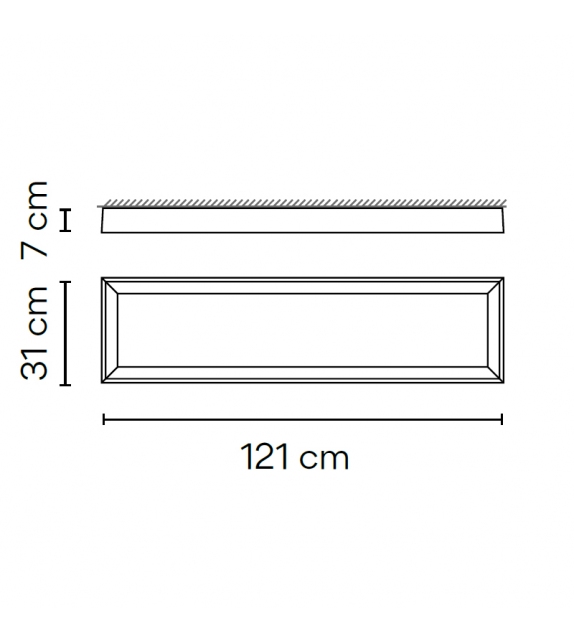 Up Rectangular Vibia Lámpara de Techo