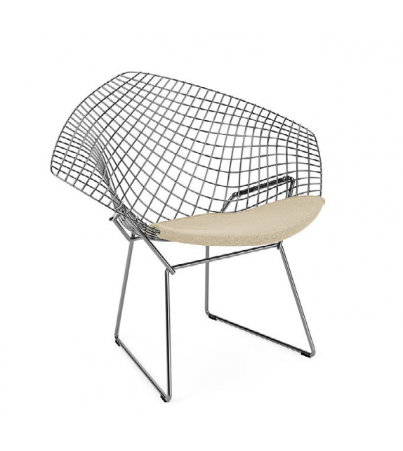 Pronta consegna - Bertoia Diamond Chair Poltroncina Con Cuscino Knoll