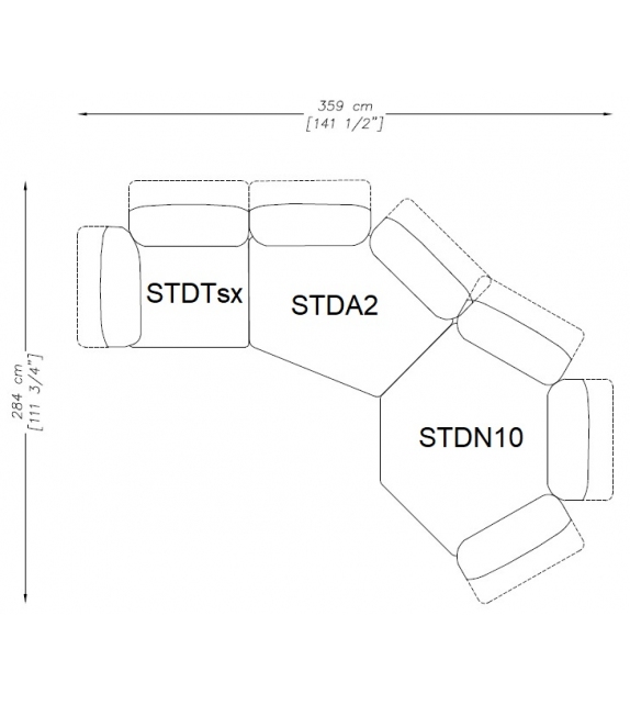 Versandfertig - Standard Edra Sofa