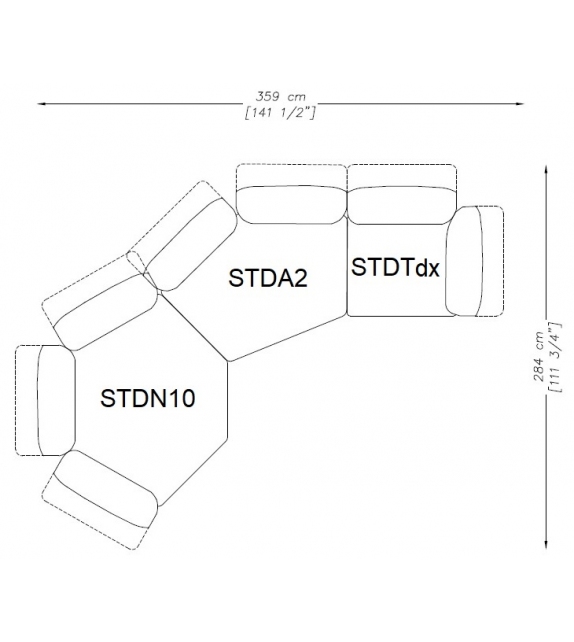 Versandfertig - Standard Edra Sofa