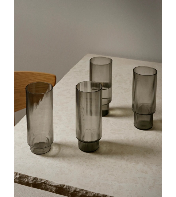 Ripple Long Drink Ferm Living Juego de 4 Vasos