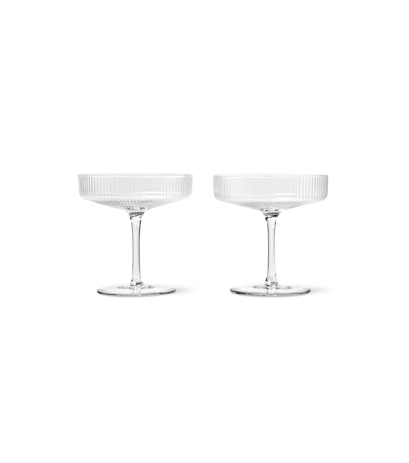 Ripple Champagne Ferm Living Juego de 2 Vasos