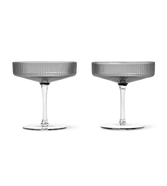 Ripple Champagne Ferm Living Juego de 2 Vasos