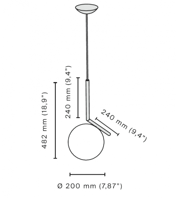 Pronta consegna - IC S1 Flos Lampada a Sospensione