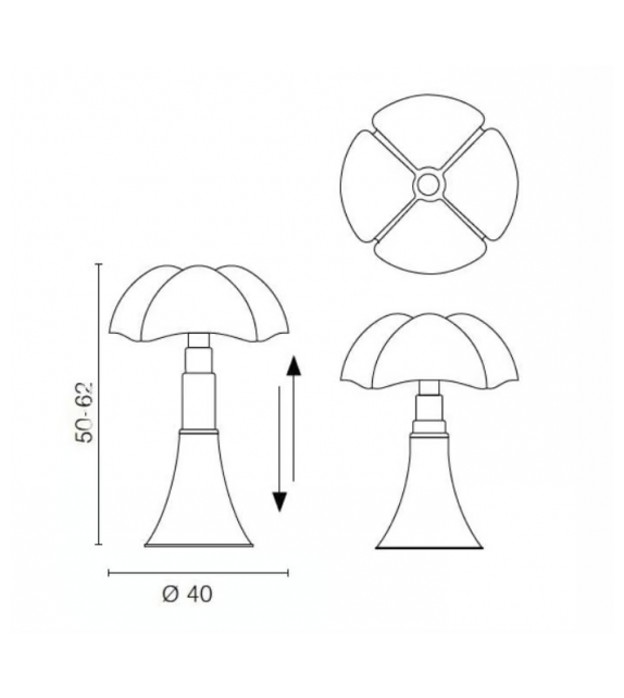 Pipistrello 620 Pop Martinelli Luce Table Lamp