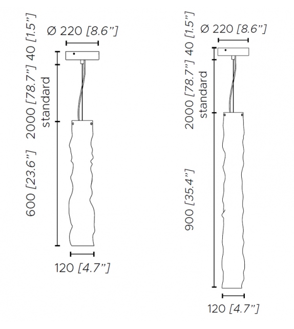 Baggy Vertical Contardi Pendant Lamp