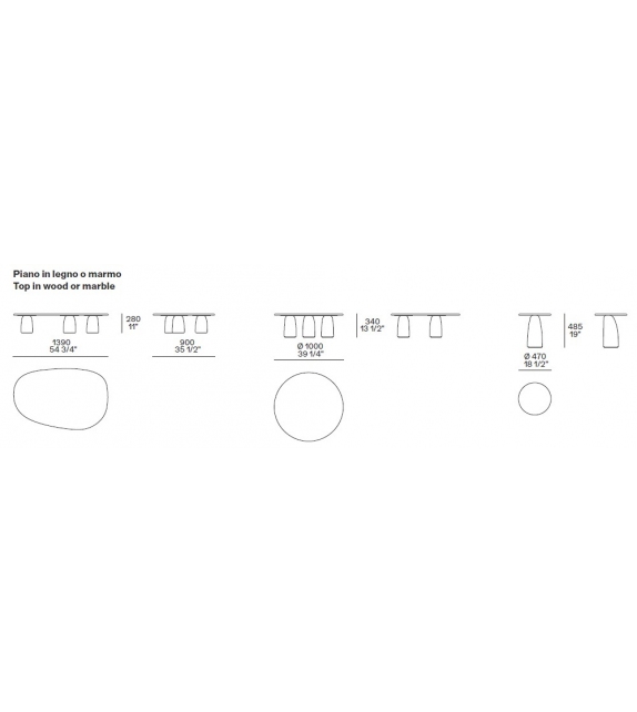 Strata Indoor Poliform Couchtisch