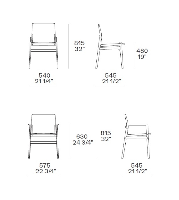 Ipanema Cuoio Poliform Silla