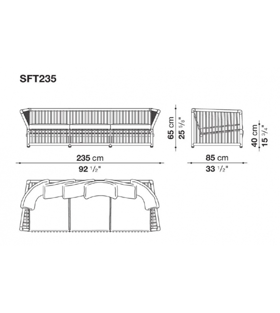 Prêt pour l'expédition - Softcage B&B Italia Outdoor Canapé