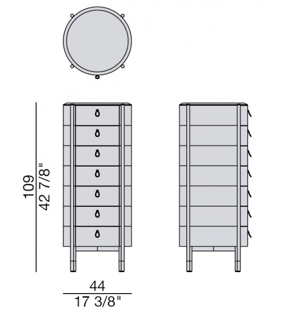 Bayus Tondo 7 Porada Chest of Drawers