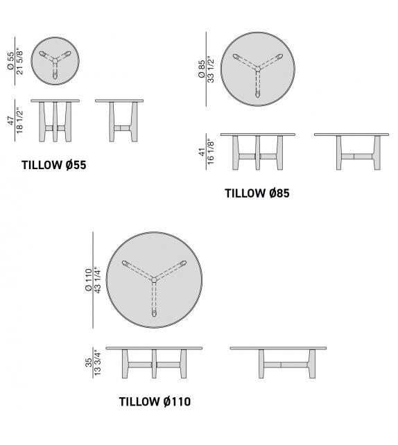 Tillow Wood Porada Coffe / Side Table