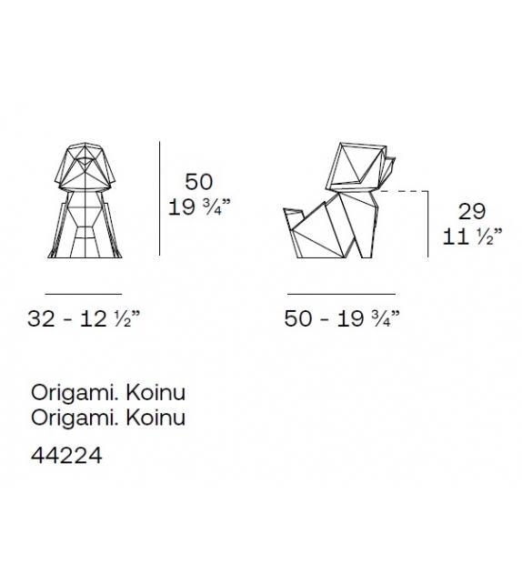 Origami Koinu Vondom Scultura