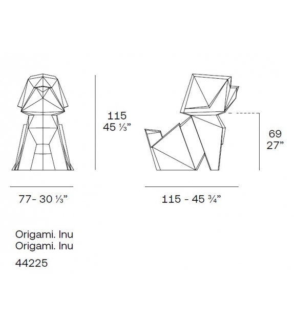 Origami Inu Sculpture Vondom