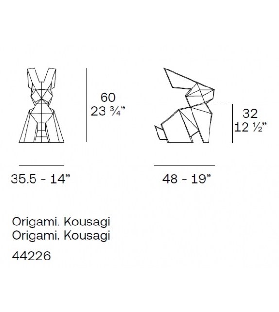 Origami Kousagi Vondom Sculpture