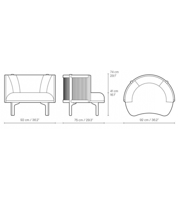 RF1904 Sideways Carl Hansen & Søn Lounge Chair