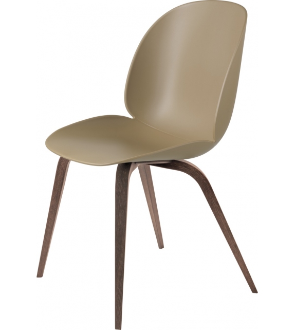 Beetle Dining Gubi Chair with Wood Base