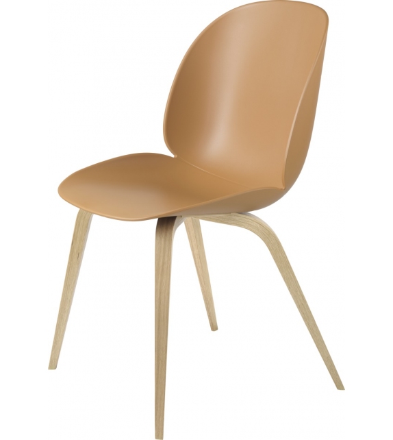 Beetle Dining Gubi Chair with Wood Base