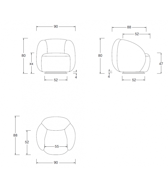 Brioche Twils Fauteuil