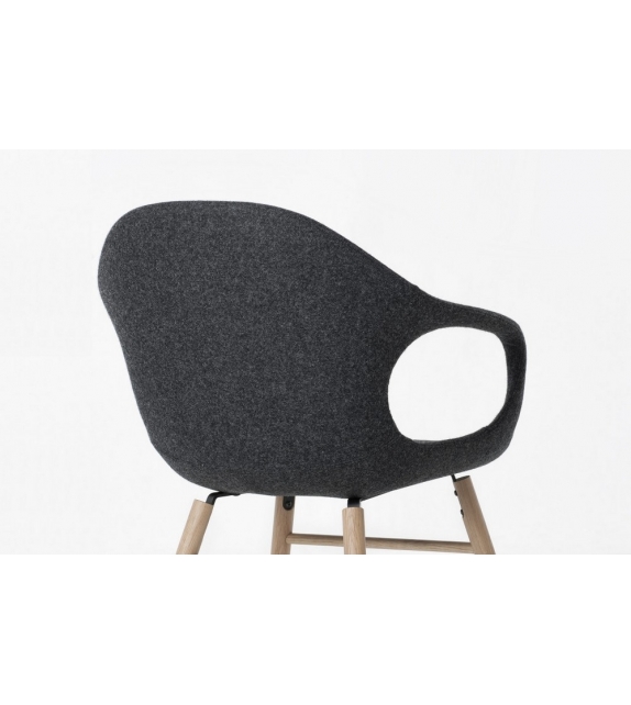 Elephant Kristalia Upholstered Chair With Wooden Base