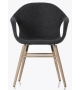 Elephant Kristalia Upholstered Chair With Wooden Base