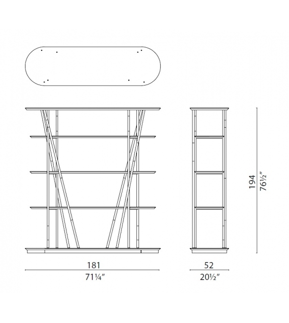 Millepiedi Cappellini Bookshelf