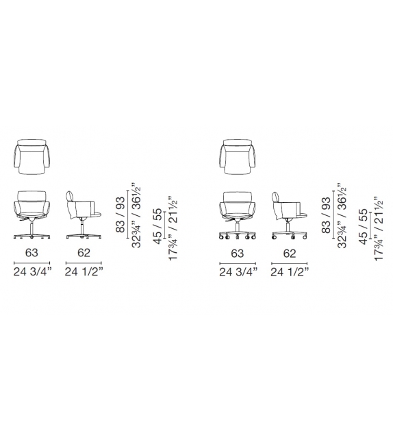 Lud'ina Cappellini Petit Fauteuil Pivotant