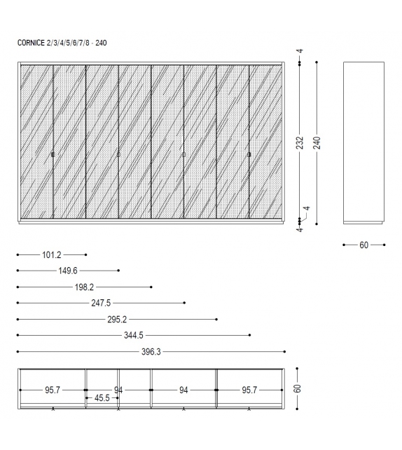 Cornice Riva 1920 Wardrobe