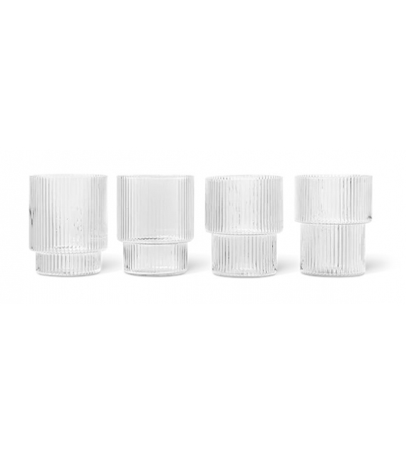 Ripple Ferm Living Set di 4 Bicchieri