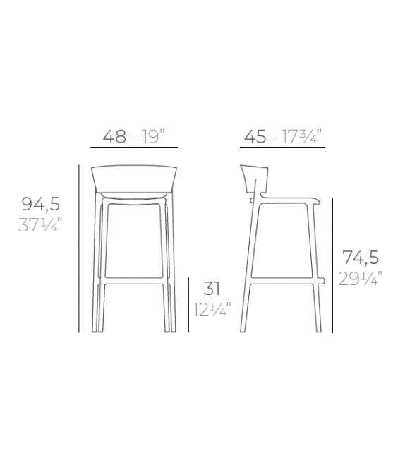 Prêt pour l'expédition - Africa Vondom Tabouret