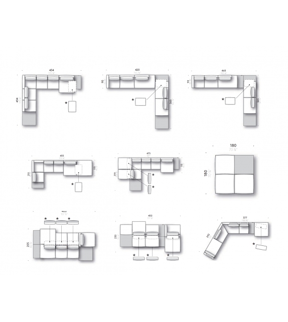 Mosaïque DePadova Canapé Modulable