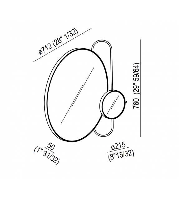 Revolving Moon Agape Mirror