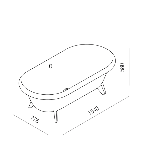 Ottocento Small Agape Bathtub