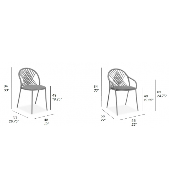 Petale Expormim Chair diamond pattern