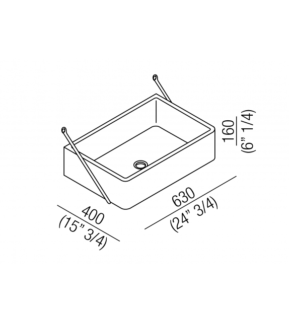 Agape Carrara Outdoor Lavabo