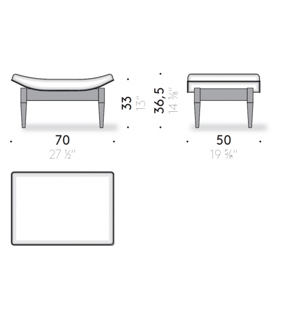 DePadova Ottoman for Wingback Poggiapiedi