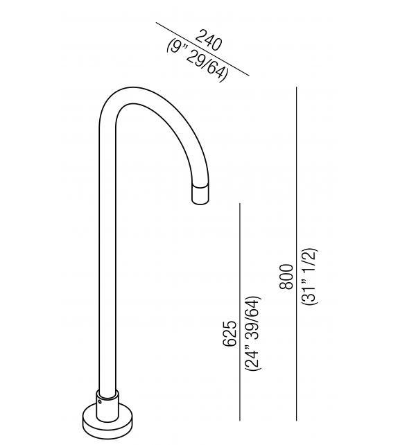 Fez Agape Floor Standing Spout